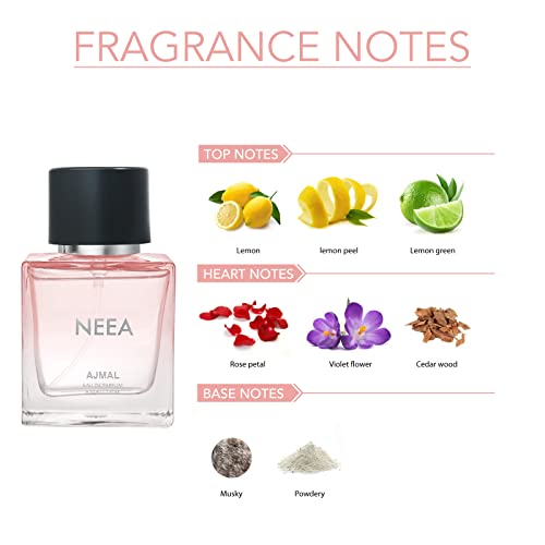 Ajmal Neea EDP for Women & Nightingale Deodorant for Men & Women, 300 ml, Pack of 2 - Image 2
