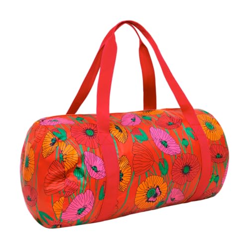 Pylones - Sac polochon Pliable - Duffle Bag - Coquelicots