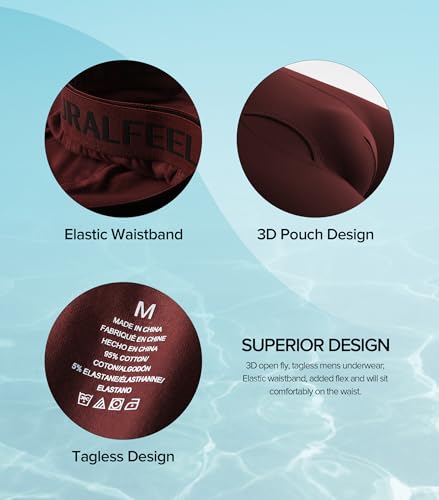 Image of Natural Feelings Boxer Briefs Mens Underwear Men Pack Soft Cotton Open Fly Underwear