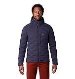 Mountain Hardwear Super/DS Hooded Men’s Insulated Jacket for Hiking, Camping, Climbing and Everyday - Dark Zinc - Medium