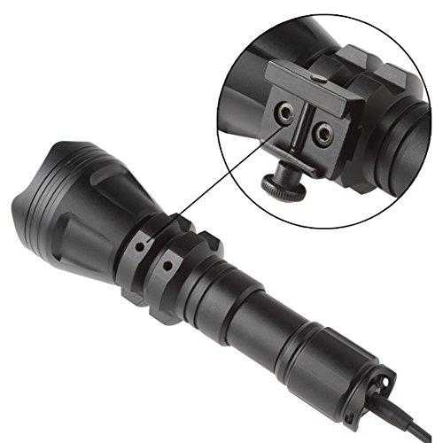 SecurityIng Body Rotatable Hunting Flashlight Red/Green/White Led 900LM Zoomable Waterproof Tactical Torch + Remote Pressure Switch + Battery - Image 5