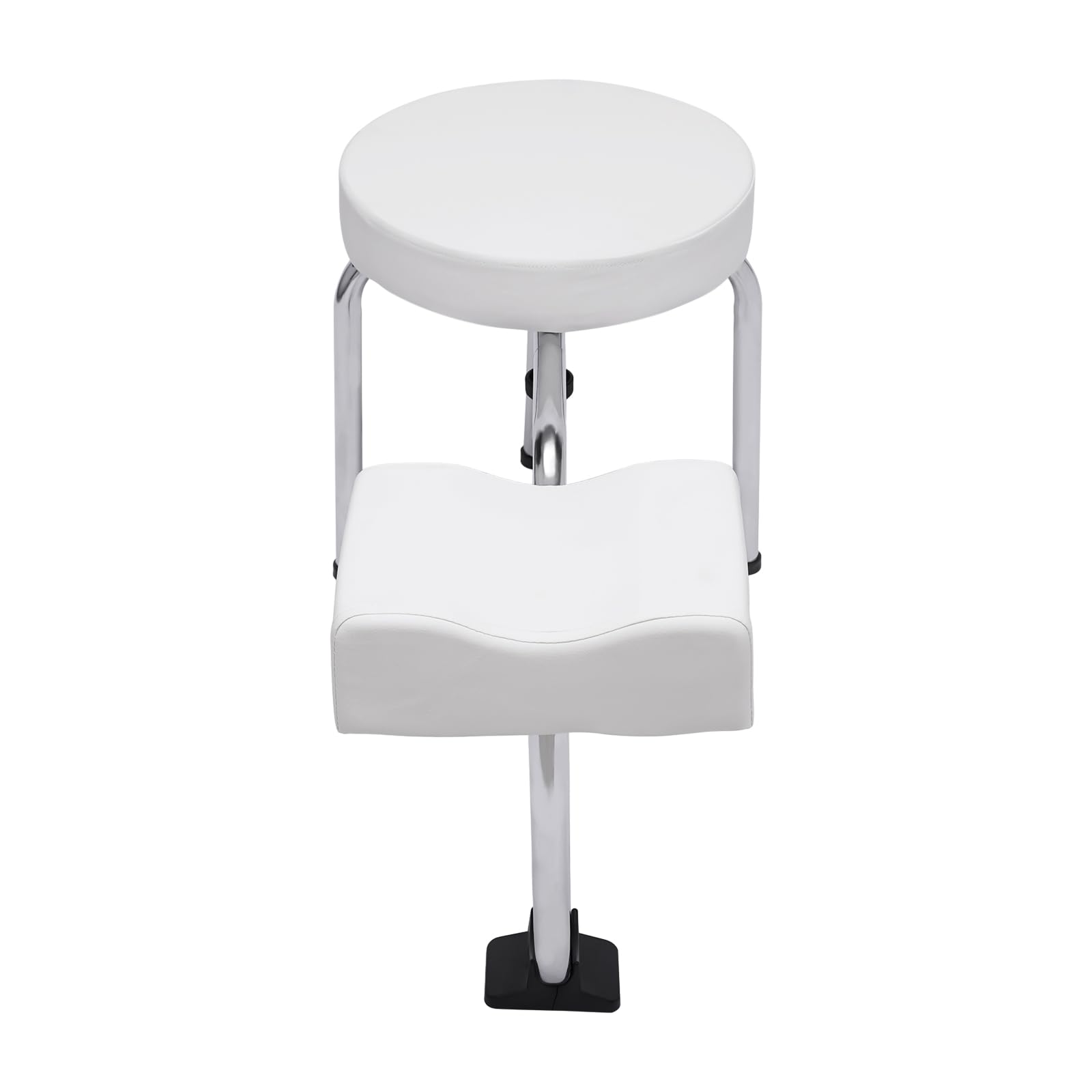 Sgabello per pedicure monopezzo, poggiapiedi regolabile per manicure, per salone di bellezza, per salone di bellezza e spa, colore: bianco
