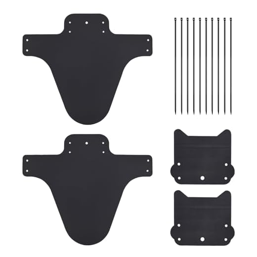 BlingKingdom 2pcs Mountain Bike Fender, Front and Rear Compatible Bicycle Mudguard, Fits 26", 27.5", 29", Plus Size and Fat Bike Wheel Sizes (Black)