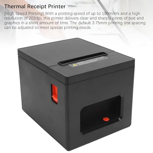 Image of Pomya Thermal Printer, 80mm Bluetooth Thermal Receipt Printer with Cash Drawer Connection for USB Wireless High Speed Printing, Compatible with Android Linux Window Systems (US)