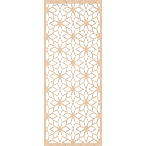 Image of Lake Decorative Pierced Fretwork Wood Wall Panels, 21 3 /8 inchW x 54 3 /8 inchH x 1 /4 inchT, Red Oak