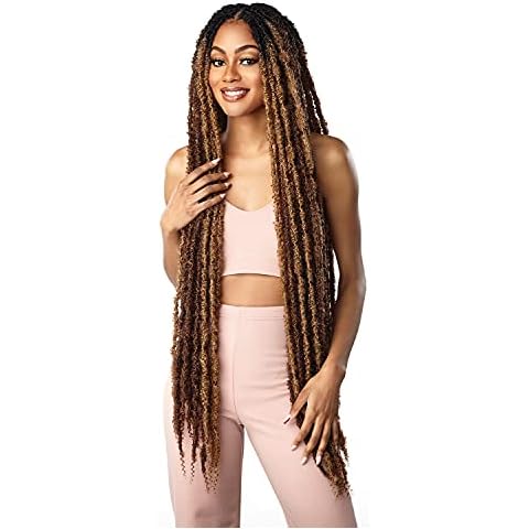 LULUTRESS Sensationnel Crochet Braids Pre-Looped Butterfly Locs 36 inch (5-pack, 1B) Cover