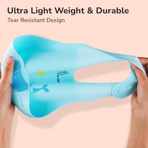 Image of R for Rabbit Safari Silicone Bib for Baby Food Feeding BPA Free, Adjustable Straps Waterproof Built-in Food Pocket Mess Free Ideal for Babies 6 to 36 Months