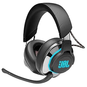 JBL Quantum 800 draadloze gaming headset met microfoon, rruisonderdrukking, compatibel met meerdere platforms, in zwart
