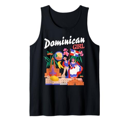 Dominican Girl Idea For Women & Republica Dominicana Flag Tank Top