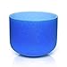 TERRITORY G Note Throat Chakra Blue Colored Quartz Frosted Crystal Singing Bowl 8 inch