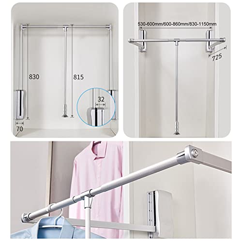 Tringle à vêtements télescopique placard extensible pour optimiser le rangement - 3