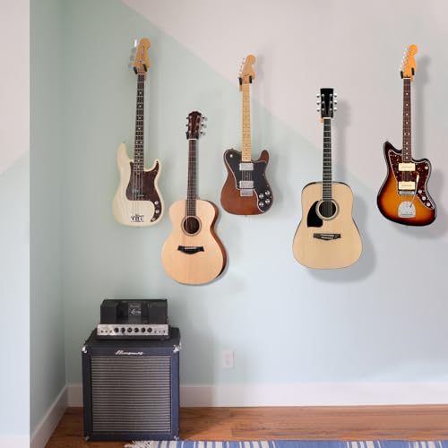 Support Guitare Mural 2 Pack, Support Mural Guitare Pour Guitare de Toutes Tailles, Accroche Guitare Mural en Forme de U pour Guitare Acoustique, Electrique, Basse, Facile à Installer, Chêne, Noir - Les Beatles, Paul McCartney, John Lennon, RIngo Starr, George Harrison Support Guitare Mural 2 Pack, Support Mural Guitare Pour Guitare de Toutes Tailles, Accroche Guitare Mural en Forme de U pour Guitare Acoustique, Electrique, Basse, Facile à Installer, Chêne, Noir – Image 8
