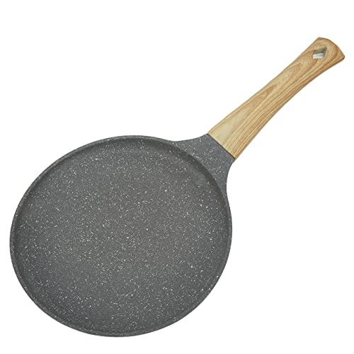 Nonstick Crepe Pan,Crepe Pan Pancake Pan,Non Stick Pans Frying Pan Flat Bottom gg Omelet Flat Pancake Frying Pan with Handle for Kitchen Cooking(24cm)