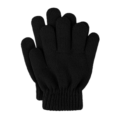 5 Colors Kids Magic Gloves Full Fingers Knit Gloves for Kids Boys Girls Stretchy Warm Winter Gloves Age 3-5