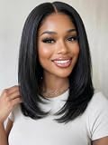 KLAIYI Bye Bye Slip Straight Bob Wig