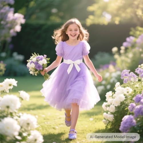 Image of Felix & Flora Toddler Flower Girl Dress Shoes - Girl Ballet Flats Party School Shoes Wedding