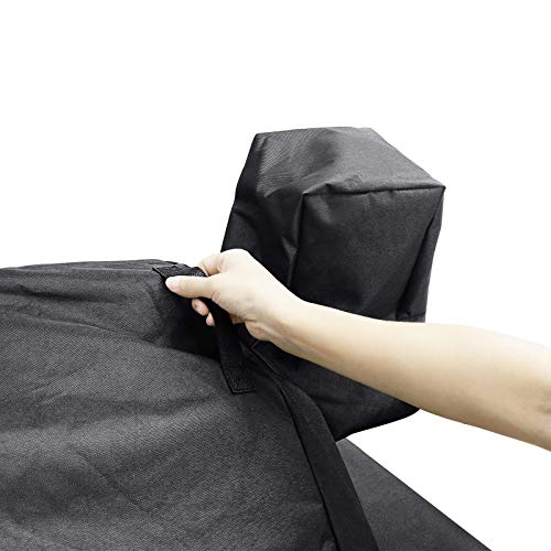 Qulimetal Grill Cover For Green Mountain Daniel Boone Prime Wifi Grills, Full Length Gmg Daniel Boone Smoker Cover, 600D Fabric, Black #TOP4
