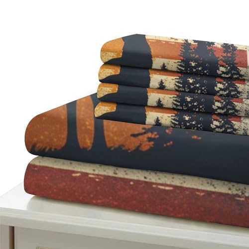 Housse de couette animaux de la forêt 135x200 parure lit microfbre 3 pcs - 6
