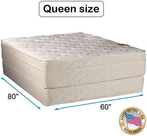 DS Solutions USA Beverly Hills Firm Foam Eurotop Queen Mattress Set with Mattress Protector