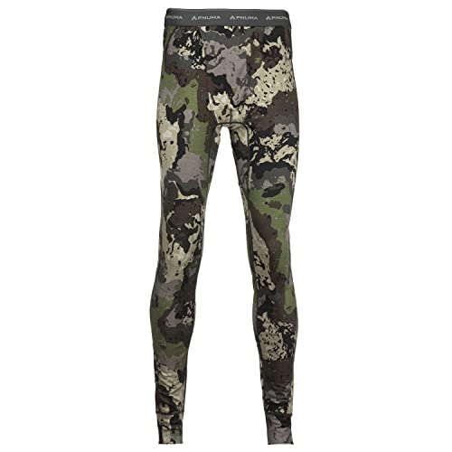 Pnuma Outdoors Merino Wool Base Layer Pant, Caza Camo, Size L, Moisture-Wicking, Thermal Insulation (P405CL)