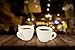 Stylusella 2.5 oz / 75 ml Pure White Ceramic Espresso Cups, Set of 2, Demitasse Espresso Mugs
