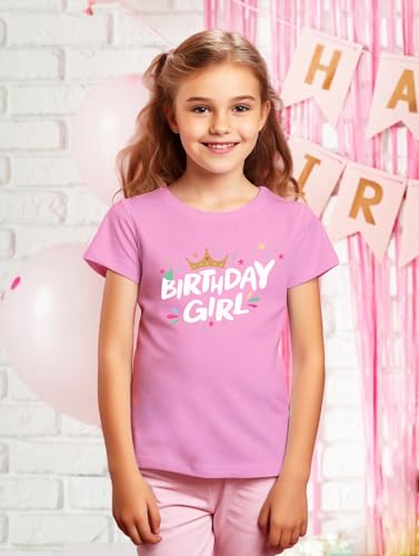 Image of Birthday Girl Shirt Crown 1st First 2nd Two 3rd 4th 5th Toddler Birthday Outfit