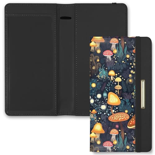 Image of Printed Checkbook Cover, RFID Blocking Checkbook, Stylish, Lightweight, Slim Durable, Multi-Functional Checkbook Holder for Personal and Business Checks (Mushrooms)