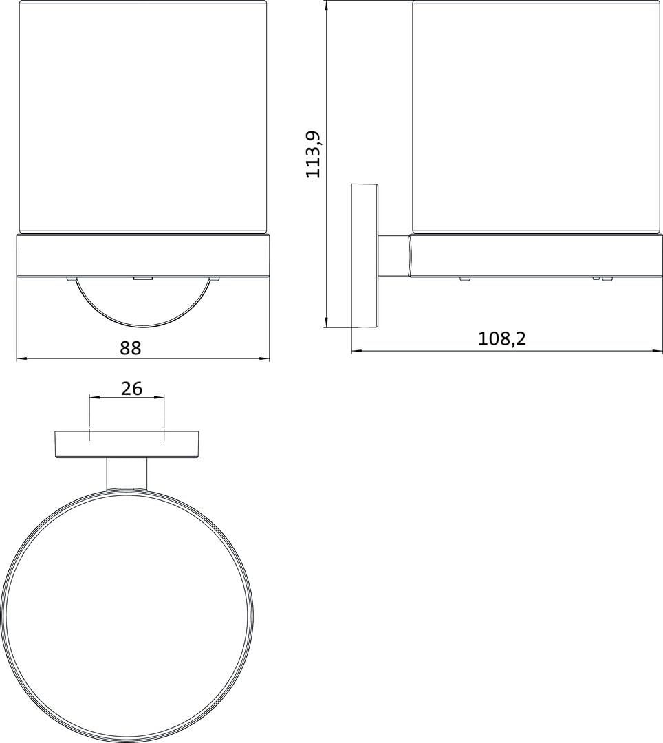 emco Round Sensor - Dispensador de jabón líquido (con batería, Funciona con Pilas)