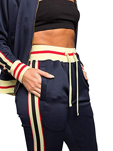 Women's 2 Piece Tracksuit Set - Long Sleeve Sweatshirts and Sweat Pants3