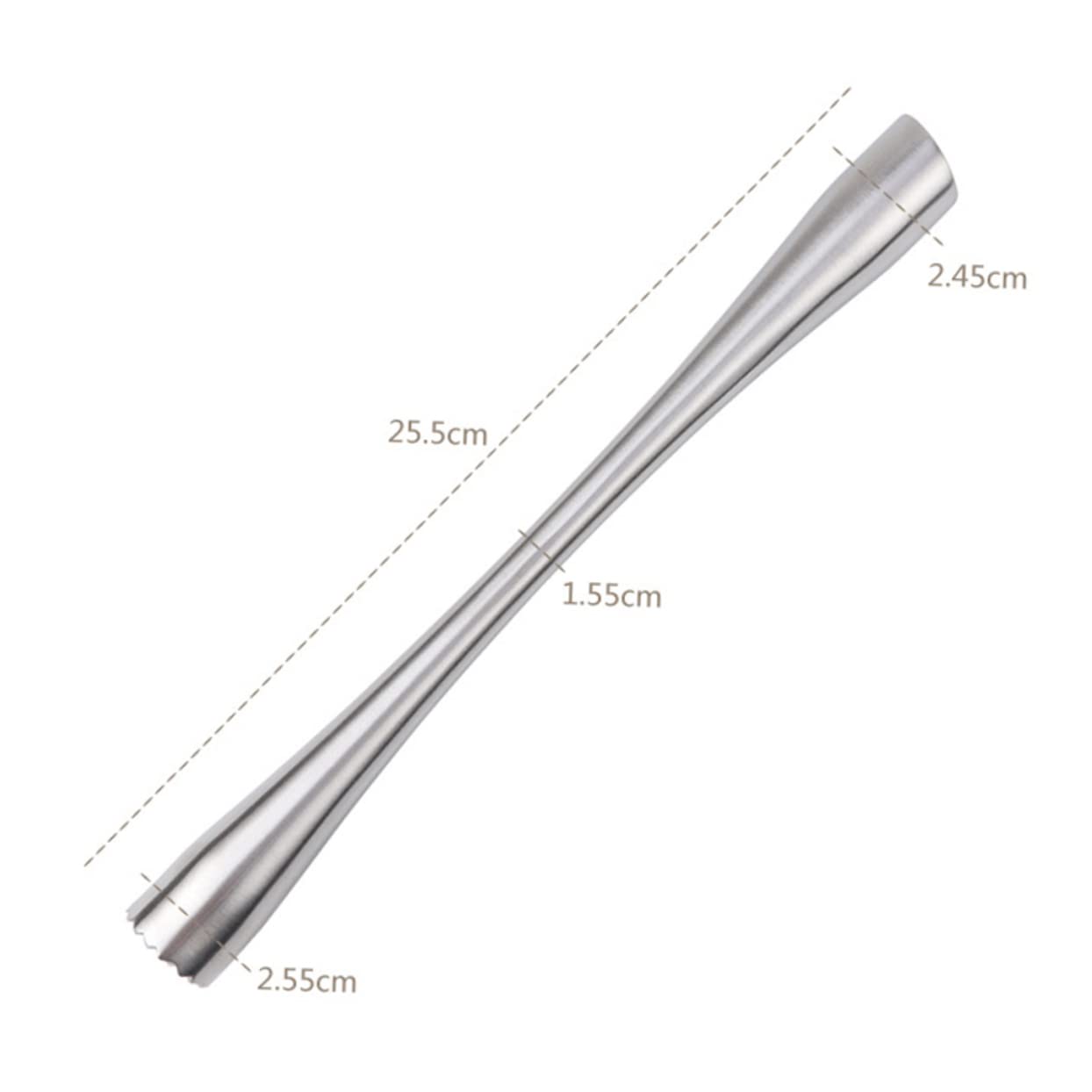 PRETYZOOM Cocktail Mixer Muddler Flat Top Barware Stainless Steel Muddler Bar Tools