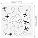 BENECREAT Reusable Plastic Stencils, Plane Airplane Flight Stencils Painting Template for DIY Walls Art Scrapbook Crafts Furniture, 12x12