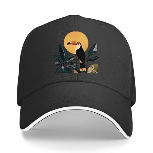 Casquette oiseau kookaburra à visière sandwich, chapeau de baseball drôle et respirant