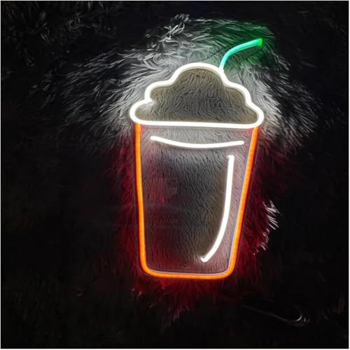 Lampe burger frites néon 55cm pour apaiser l'ambiance d'une chambre d'ado