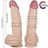 39cm Extra Dicker Dildo Realistischer Riesiger AnalDildo Weicher Dual-Density SilikonDildo HugeDildo Leistungsstarker Saugnapf XXL Großer Dildo Dicker G-Punkt Dildo Sexspielzeug Geeignet für Frauen #2