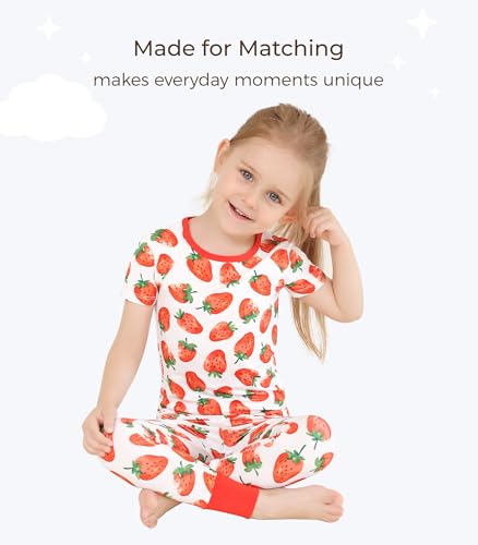 Toddler Boys Clothes-Viscose Made from Bamboo, Short Sleeve Top with Long Pants Sets 2Pcs Outfits Cute Playwear3