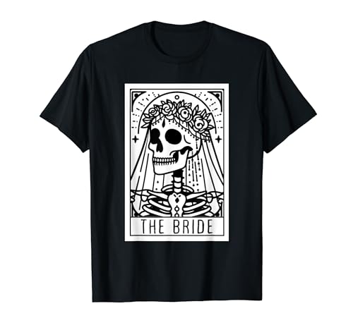 Cute Gothic Skeleton The Bride Tarot Card Womens Bridal T-Shirt