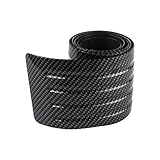 汎用リアバンパーラバーガード 車用ラゲッジステップカバー アバンパーステップガード プロテクター ステッカー 3M両面テープと接着促進剤付き ブラック90 / 105 cm (105cm)