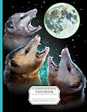 Photo Gallery three possum moon composition notebook | wide ruled funny meme writing journal for teens, students, animal lovers, and gift givers | hilarious possum howling notebook for school or office use Photo Gallery three possum moon composition notebook | wide ruled funny meme writing journal for teens, students, animal lovers, and gift givers | hilarious possum howling notebook for school or office use