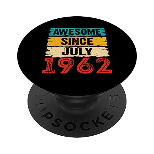 Regalos de 61 años impresionantes desde julio de 1962 para 61 cumpleaños PopSockets PopGrip Intercambiable