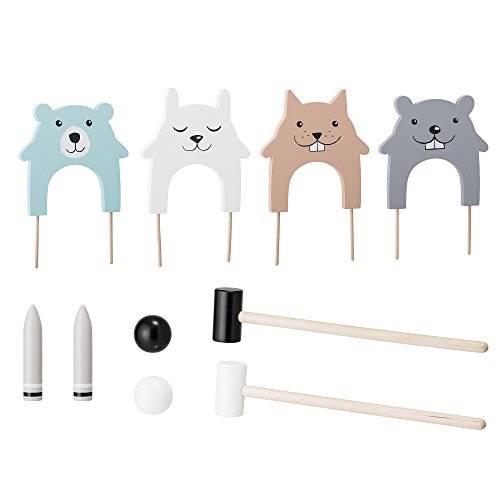 BLOOMINGVILLE Juego de Croquet de MDF Multicolor
