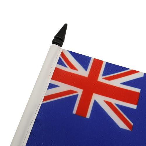 Image of Cayman Islands Table Flag 5'' x 8'' - Caymanian Desk Flag 21 x 14 cm - Black plastic stick and base - AZ FLAG