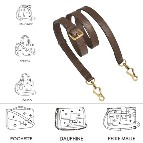 Image of Leather Purse Strap Replacement Crossbody Handbag Long Adjustable