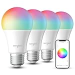 Sengled Dual Mode Smart Light Bulbs with Remote & App Control, Color Changing Bulbs, RGBW LED Light Bulbs 2700K-6500K Dimmable, 60W, Local Group Control (4P No Remote, No Support Alexa & Google)