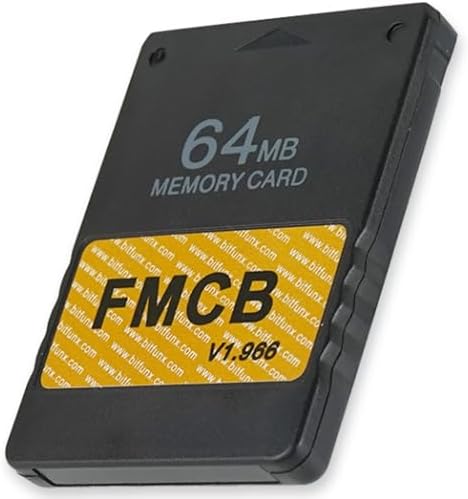 FMCB Free McBoot PS2 Memory Card v1.966, 64 MB, Plug & Play - Black - 1 Pk