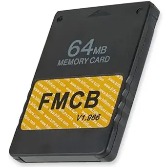 FMCB Free McBoot PS2 Memory Card v1.966, 64 MB, Plug & Play - Black - 1 Pk