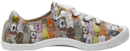 Image of Skechers BOBS Women's Beach Bingo-Dog House Party Sneaker, Taupe Multi, 7.5 W US