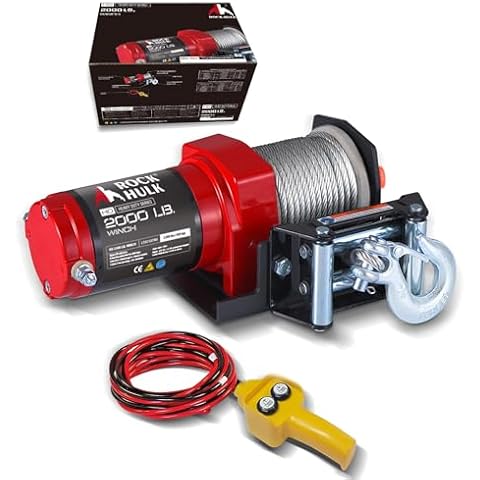 Rock-Hulk 2000lb 12V ATV/UTV Electric Winch Cover
