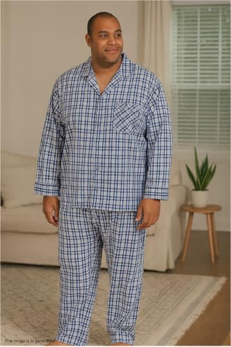 Image of Hanes Men's Woven Plain-Weave Pajama Set