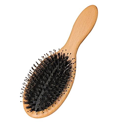 SAFIGLE Cepillo De Pelo De Cerdas De Jabalí Para Mujeres 1 Unidad Grande Masajeador De Cuero Cabelludo Cabello Largo Rizado y Grueso Uso Diario