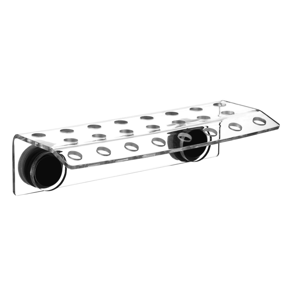 Dongker Transparent Coral Frag Holder, 23 Hole Acrylic Coral Frag Rack With Magnetic Suction Cup For Marine Aquarium Fish Tanks